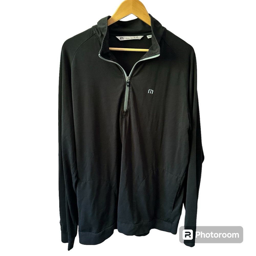 Travis Mathew Men's Zachary 1/2-Zip Pullover Size‎ XL Black Golf